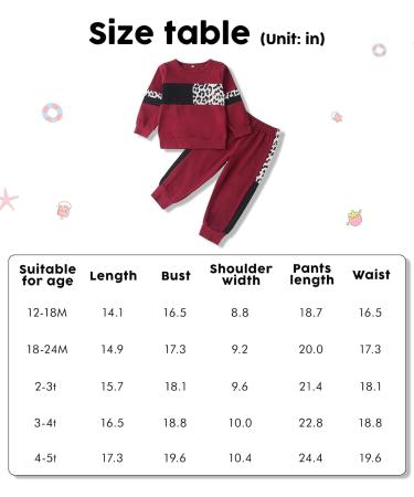 ZOEREA Baby Girl Leopard Sweatshirt and Harem Pants Set | 2-3 Years | Red - Buy Online on GoSupps.com