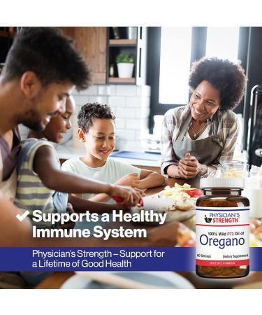Physicians Strength 100% Wild P73 Oil of Oregano - 60 Gelcaps, All-Natural Dietary Supplement for Adults, Daily Use - Buy Online on GoSupps.com
