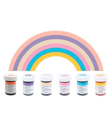 Wilton Icing Colour Gel Paste Pastel Rainbow Colours Set - 6x 28g