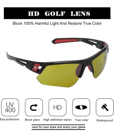 BLAITEJUS Golf Sunglasses | Semi-Rimless Sports Shades for Men Women | UV400 Protection - Buy Online on GoSupps.com