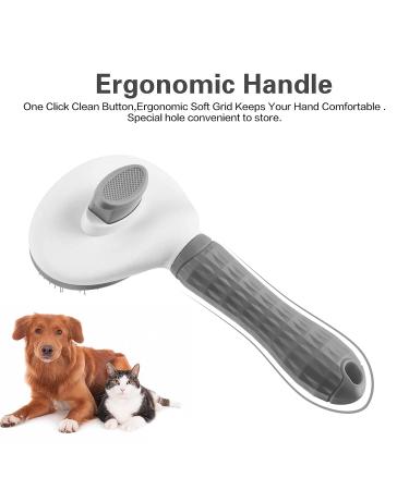 Self-Cleaning Cat Grooming Brush for Shedding - Pets Slicker Brushes for Dogs - Removes Loose Undercoat Mats and Tangled Hair - Pet Massage Tool in Gray - Buy Online on GoSupps.com