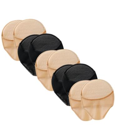 5 Pairs Half Socks Lady Parts Toe Topper Liner Socks Toe Pads Invisible Socks Women High Heels Foot Pads for Women Slipper Socks No Show Lace Net Non-Slip Anti Slip Socks Women's