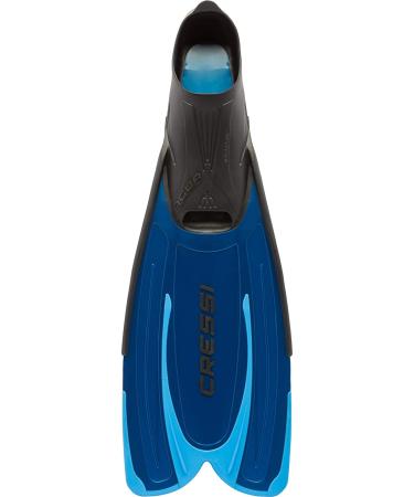 Cressi Adult Snorkeling Fins | Self-Adjustable Full Foot Pocket | Made in Italy | EU 41/42 | US 8.5/9.5 Men, 9.5/10.5 Women | Blue - Buy Online on GoSupps.com