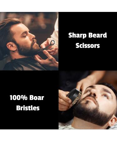 Red-Blooded Beard Grooming Kit for Men - Complete Set with Beard Oil, Balm, Brush, Comb & Scissors - Cologne Scented with Jojoba & Macadamia Oils - Buy Online on GoSupps.com