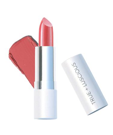 True + Luscious Super Moisture Lipstick   Clean  Vegan and Cruelty Free   Lasting Hydration for Dry Lips with a Satin Finish   Just Peachy