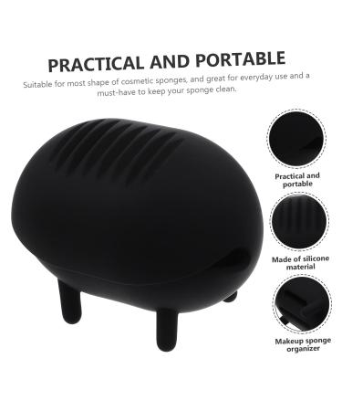 DOITOOL Beauty Egg Storage Powder Puff Holder - Travel Size 7.5x5cm - Stylish Black Organizer for Makeup - Buy Online on GoSupps.com