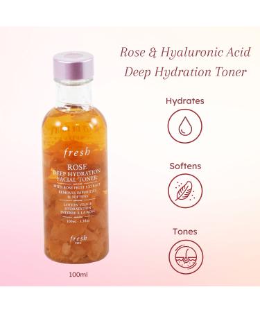 Fresh Rose Deep Hydration Facial Toner 3.3 oz - Hydrating Face Water 100 ml - Buy Online on GoSupps.com