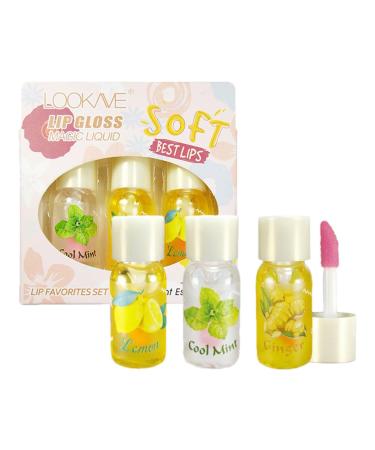Magic Lip Oil Color Changing Lip Oil Tinted with Ginger Lipstick Long Lasting Lip Gloss Set for Hydration Soothing and Softening Zcsxk
