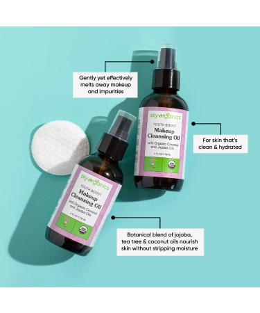 Sky Organics Youth Boost Cleansing Oil 4 fl oz â€“ Hydrating Makeup Remover - Buy Online on GoSupps.com
