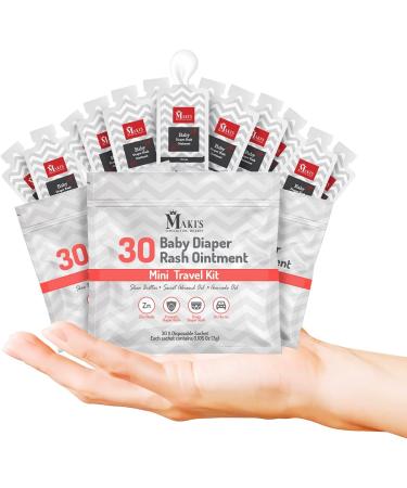 3 Pack Maki's Baby Diaper Cream - 30 Individually Wrapped Packets | Treatment & Prevention of Diaper Rash | Safe for Baby's Delicate Skin - Buy Online on GoSupps.com