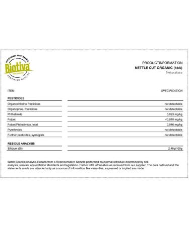 Organic nettle tea 500g - Nettle tea - loose leaf - 100% organic nettles - Bottled and controlled in Germany (DE- KO-005) - Buy Online on GoSupps.com