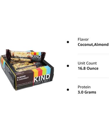 Kind Bar - Fruit & Nut Bars Box Almond & Coconut - 12 Bars - Buy Online on GoSupps.com