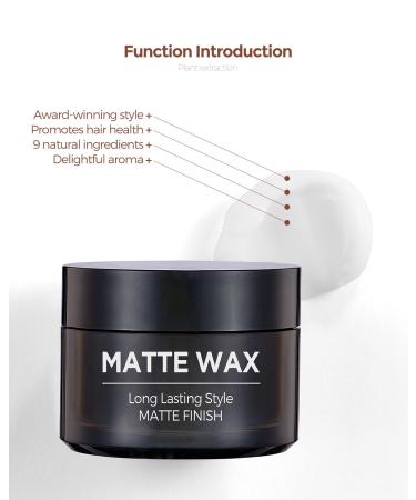 MATTE CLAY WAX - Long Lasting Hair Style with Matte Effect | Premium Water-Based Styling Wax for All Hair Types - Buy Online on GoSupps.com