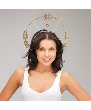 FRCOLOR Hal-o Crown Marys Goddess Headband Angel Hal-o Headband Hal-o Crown Headpiece Greek Goddess Hairbands Tiara Halloween Costume Headdress - Buy Online on GoSupps.com