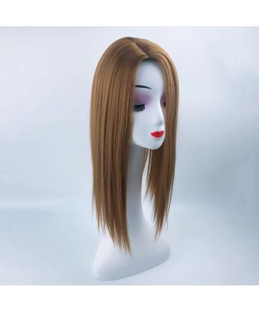Natural Mixture Snythetic Topper for Women Hair Lossing Right Part Silk Straight Clip in Hairpiece (27# Dark Blonde) - Buy Online on GoSupps.com