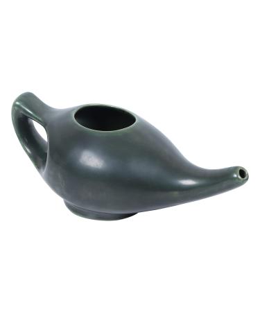 WHOLELIFEOBJECTS Leak Proof Durable Porcelain Ceramic Neti Pot Hold 300 Ml Water Comfortable Grip | Microwave and Dishwasher Safe eco Friendly Natural Treatment for Sinus and Congestion(Olive Green)