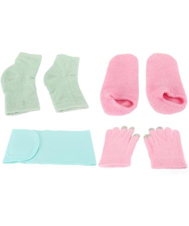 Qukaim Moisturizing Spa Gloves Socks Moisturizing Gel Spa Gloves and Socks Set with Essential Oil Hydration Repair Gloves and Heel Socks Blue Neck Mask - Buy Online on GoSupps.com