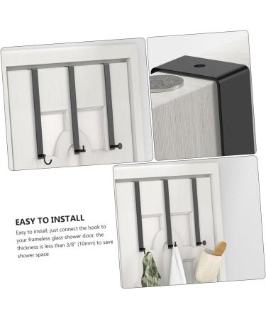 Uonlytech Clothes Hanger 4 pcs Door Hook Towel Racks for Bathroom Door Wall Mounted Hangers Door Hanger Hook Single Key Chain Hair Towel - Buy Online on GoSupps.com