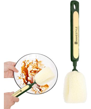 Bottle Brush Sponge | Long Handle Sponge Bottle Brush | Washing Scrubber Cleaner Kitchen Supplies for Baby Bottles Water Bottles Milk Cup Pot Pearl White - Buy Online on GoSupps.com