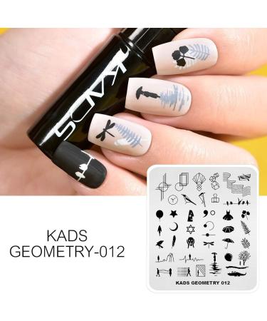 KADS Nail Art Stamping plate Nail Template Nail Art Design Tool Nail DIY Design Image Plate (GE012) - Buy Online on GoSupps.com