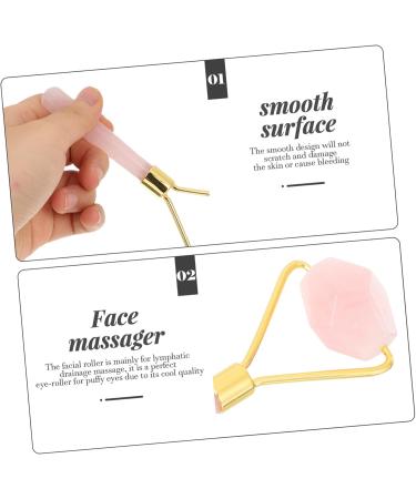Shop Premium Pink Jade Massage Tools | Face Rollers & Gua Sha for Beauty and Muscle Care - 14x5cm - Buy Online on GoSupps.com