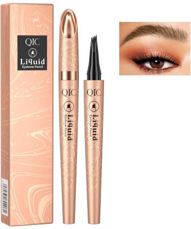 Eyebrow Pencil with 4 Micro-Fork Tips Long-Lasting and Smudge-Proof Eyebrow Pencil for Natural and Defined Brows (Light Brown) - Buy Online on GoSupps.com
