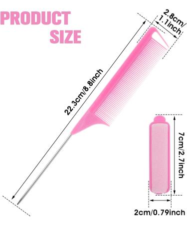 24Pcs Sponge Hair Rollers Set Small Self Grip Heatless Foam Hair Curlers Rollers for Long Hair Medium and Short Hair No Heat Hair Curlers Hair Volume with Pintail Comb for Women Hair Styling Pink - Buy Online on GoSupps.com