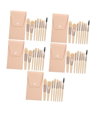 minkissy 5 Sets Travel Makeup Beauty Women Makeup Supplies Travel Kit for Women Brush for Makeup Ladies Suits Face Makeup Brush Make up Brush Miss Wood Cosmetic Makeup Utensils