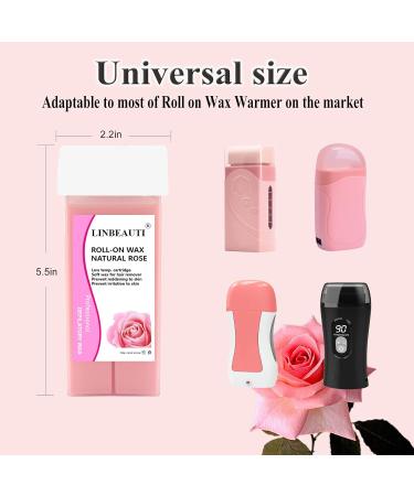 LINBEAUTI Rose Roll-On Wax Refill 4 Pack for Hair Removal - Ideal for Hands, Legs, and Bikini - Fits Wax Heaters - Buy Online on GoSupps.com