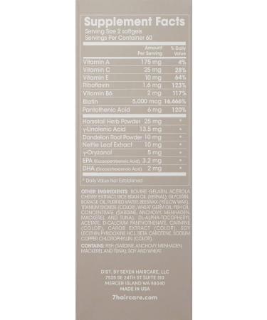 SEVEN Satara Opti Biotin Supplement 120 ct. - Hair, Skin & Nail Health Support - Buy Online on GoSupps.com