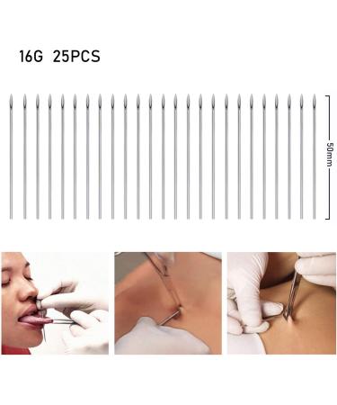 100Pcs Sterile Body Piercing Needles - 12G 14G 16G 18G for Ear & Nose Piercings - International Shipping Available - Buy Online on GoSupps.com