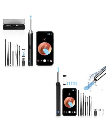 Ear Wax Removal Ear Cleaner with Camera Ears Wax Removal Kit with 1080P HD Wireless WiFi Ear Otoscope with 6 LED Lights Earwax Removal Tool for iPhone iPad & Android Smart Phones