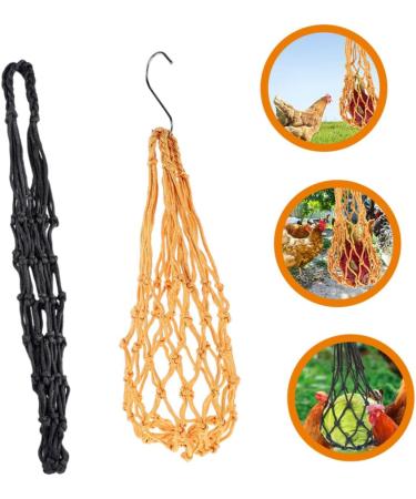 NOLITOY 2pcs String Chicken Feeding Black Hooks for Hanging Foraging Tool Chicken to Feed Tool Belt Nylon - Buy Online on GoSupps.com
