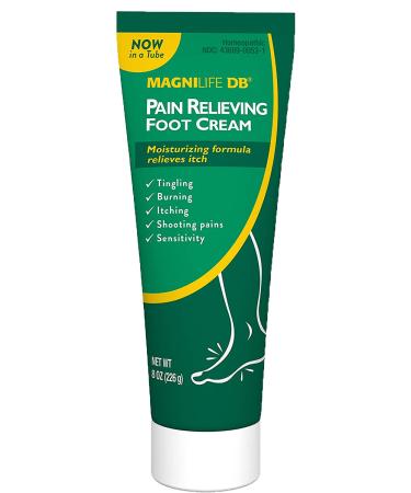 MagniLife DB Foot Cream for Dry  Cracked  Itchy  Sensitive Skin (8 oz) 8oz Tube