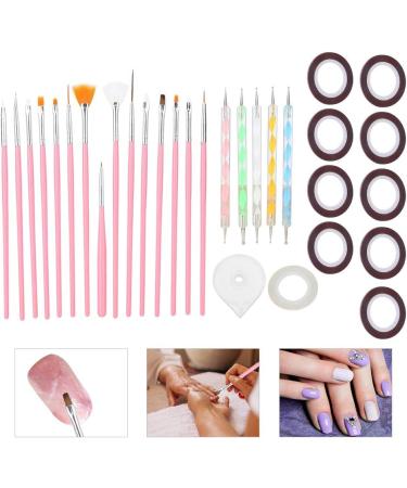 Nail Art Brushes Nail Painting Drawing Brushes Pen Manicure Dotting Pen Mixing Line Box Professional Nail Art Set for Home Salon - Buy Online on GoSupps.com