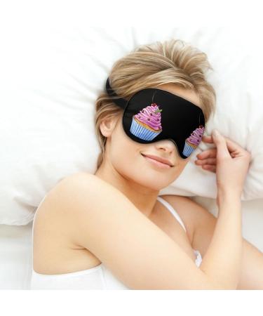 Watercolor Cupcake Sleep Mask | Adjustable Strap | Block Light for Men & Women - Buy Online on GoSupps.com