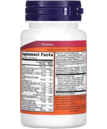  NOWFoods Now Foods DAILY VITS High Power Multivitamin with Essential Nutrients - 30 Vegan Capsules - Buy Online on GoSupps.com