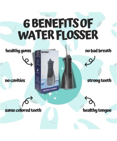 Portable Water Dental Flosser - Cordless Rechargeable Oral Irrigator with 4 Modes Detachable Tank & IPX7 Waterproof - Ideal for Travel - Buy Online on GoSupps.com