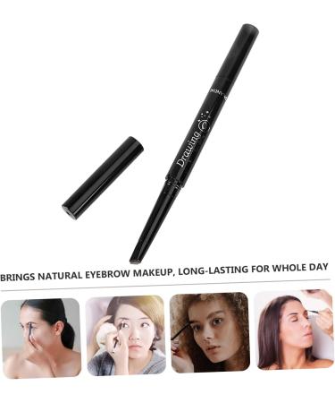 Beavorty Long Chocolate Automatic Makeup Head Brush Eyebrow Pencil Rotate Double Lasting 1 count (Pack of 1) Chocolate - Buy Online on GoSupps.com