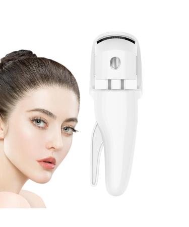Heated Eyelash Curler | 230mah Battery Intelligent Heating Eyelash Curler | Portable Lash Curling Tool 230mah Battery Heating Eyelash Curling Tool for Long Lasting Effect White