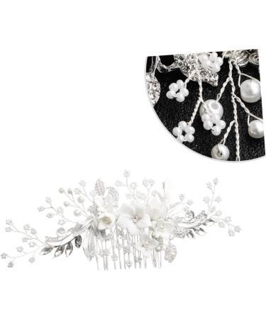 minkissy Crystal Hair Combs for Wedding Rhinestone Hair Combs Silver Pearl Rhinestone Hair Clips Rhinestone Hair Combs for Women Pearl Hair Combs for Wedding Bride Korean Headgear - Buy Online on GoSupps.com