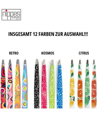 Nippes CITRUS cosmetic tweezers limescale | bevelled tip | stainless steel | colourful lacquer | 9 cm long | fine tweezers | tear off eyebrow tweezers - Buy Online on GoSupps.com