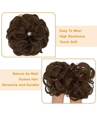 Light Chestnut Brown Messy Bun Scrunchie Hair Extension Updo Chignon Ponytail Accessory - 1 PCS - Buy Online on GoSupps.com