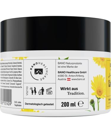 BANO Arlberger Calendulin Calendula Ointment - 200ml for Dry Skin Wound Healing & Scars with Vitamin E - International Shipping Available - Buy Online on GoSupps.com