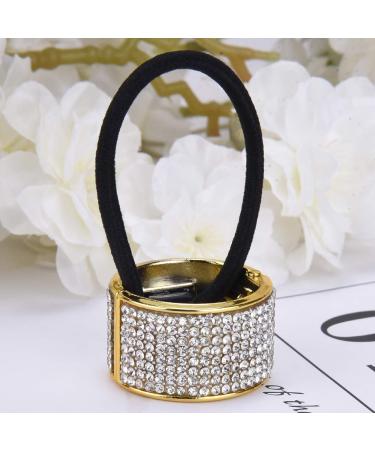 DEEKA Rhinestone Glitter Ponytail Holders - Pack of 3 Elastic Hair Ties for Women - Color C - Buy Online on GoSupps.com