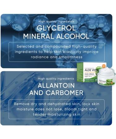 98% Aloe Vera Face Cream Moisturiser Face Women Aloe Vera Hydrating Face Moisturiser For All Skin Types Face Cream for Women for Moisturising Anti-Wrinkle and Nourishing Face - Buy Online on GoSupps.com