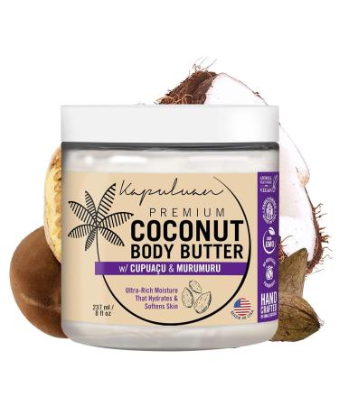 Coconut Body Butter for Women Dry Skin Body Butter with Pure Coconut Oil Cupua u & Murumuru Body Cream Whipped Body Butter for Women Shea Body Butter Cream Body Mantequilla Corporal