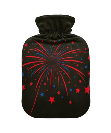Heat bottle with reference 1 L hard-wearing warm-up bag for hand foot warners shoulder and neck pain cramps heating press and heat therapy pattern of fireworks_16