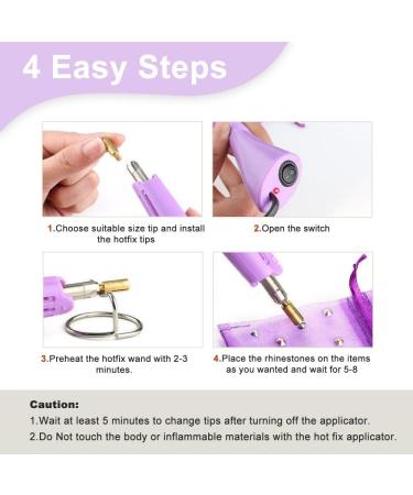 Hotfix Applicator 7 in 1 Bedazzler Kit - Rhinestone Setter Wand Tool with 7 Tip Sizes - DIY Kit with Rhinestones and Support Stand - Buy Online on GoSupps.com