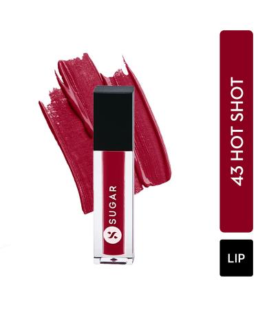 SUGAR Smudge Me Not Liquid Mini Lipstick - 43 Hot Shot | Long-Lasting Vibrant Color for International Shipping - Buy Online on GoSupps.com